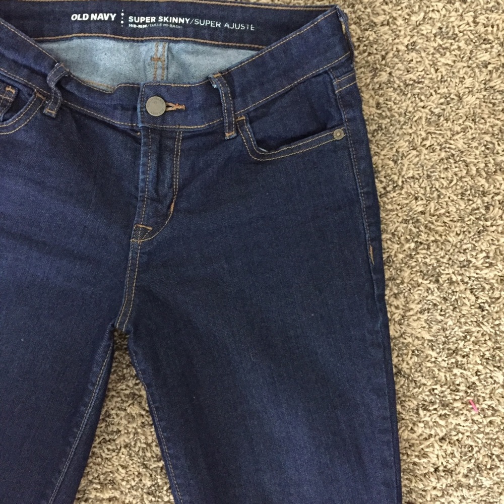 Old Navy super skinny mid-rise jeans